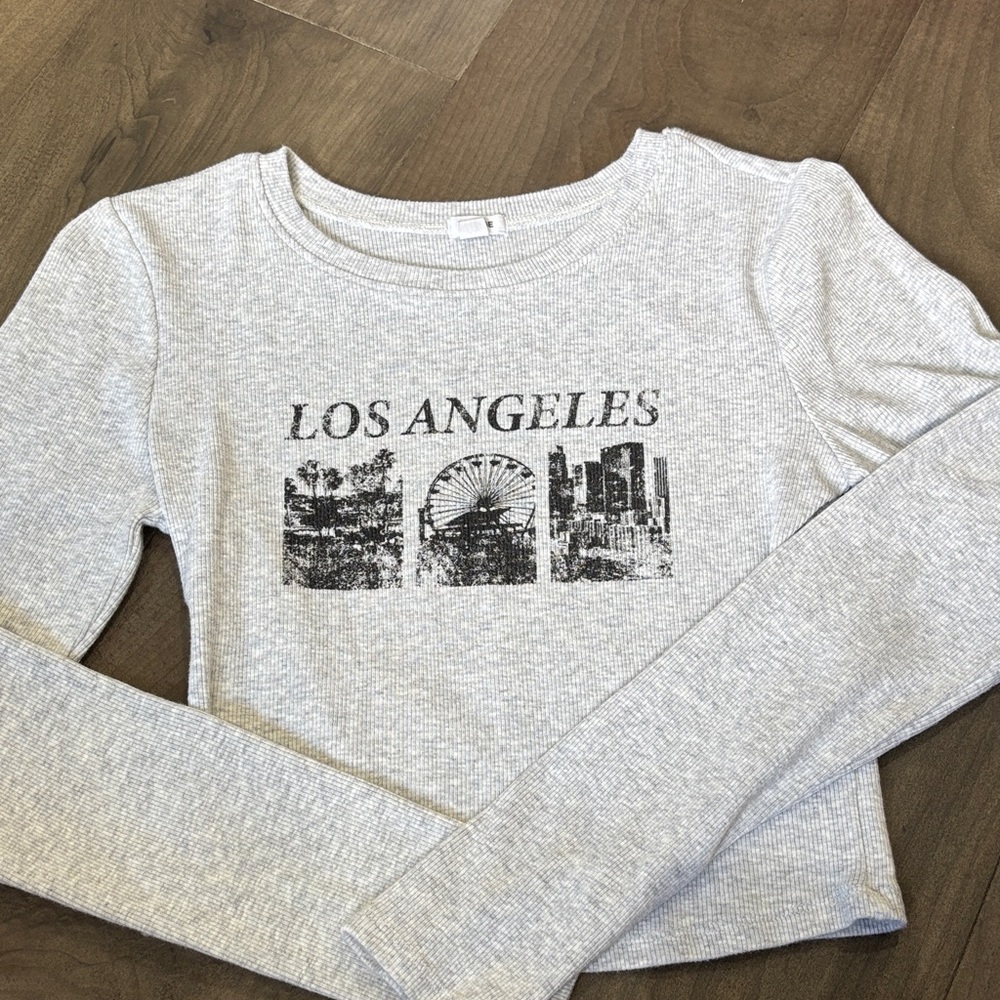 Garage Heather Gray Long Sleeve Tee